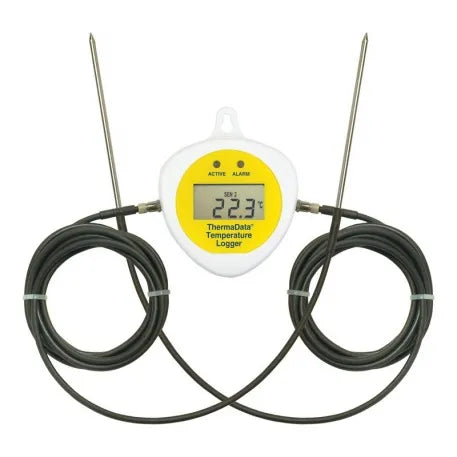 ThermaData logger TD2C Data Logger with LCD and Twin External Sensors