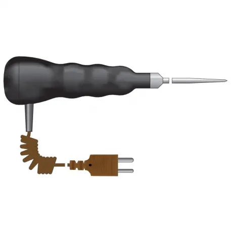 Waterproof Type T Thermocouple Penetration Probe - Black