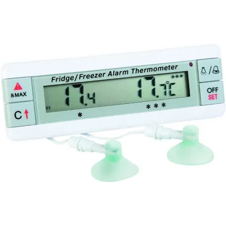 Dual Sensor Alarm Fridge / Freezer Thermometer