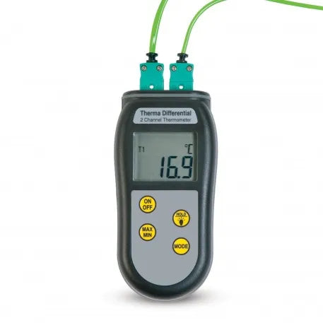 Therma Differential Thermometer Two Channel, T1 or T2 or T1 Minus T2 Differential